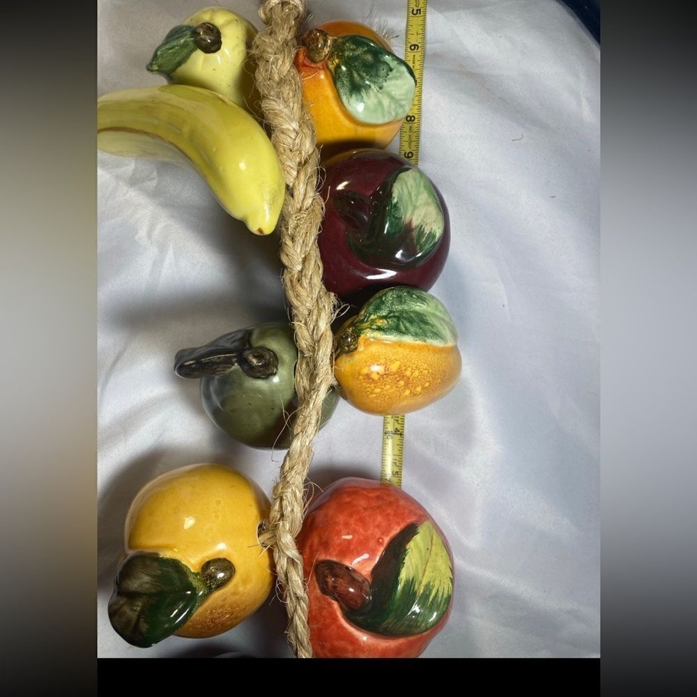 Colorful vintage Ceramic Hanging Fruit bunch